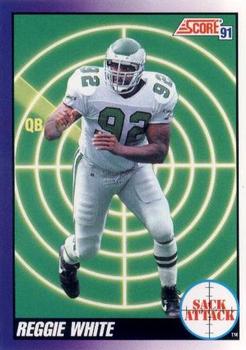 Reggie White Philadelphia Eagles 1991 Score NFL Sack Attack #655